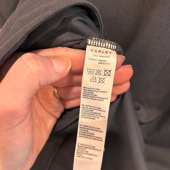 Varley Sleeveless Athletic Shift Mini Dress Athleisure Women's Size XS Gray - Picture 10 of 12